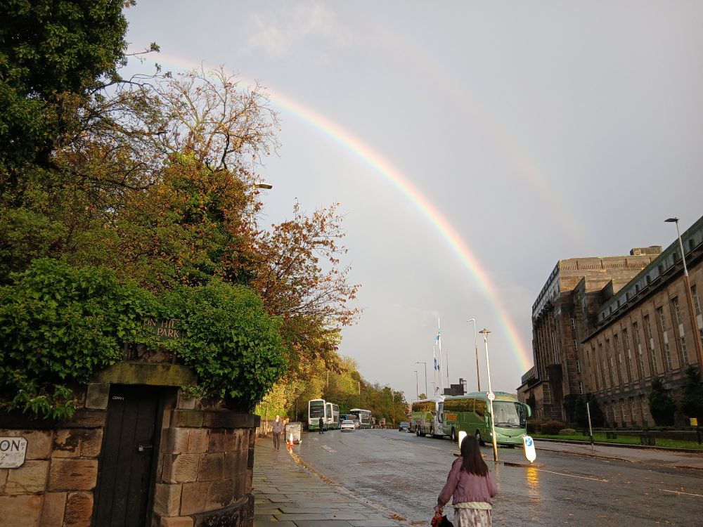 Rainbow next to St Andrew house 