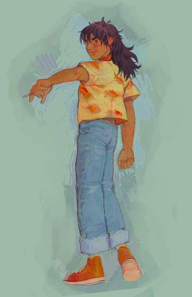 painted digital fan art of kaiji