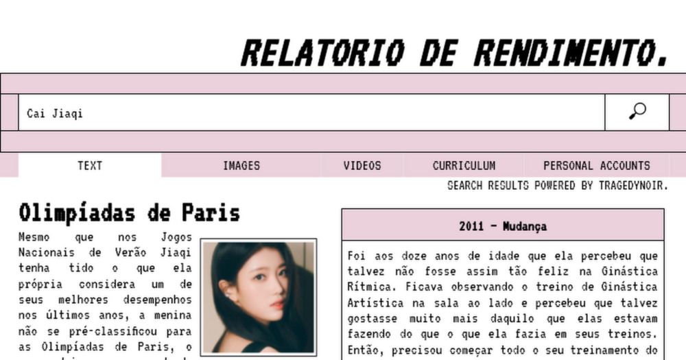 RELATÓRIO DE RENDIMENTO: 𝙲𝚊𝚒 𝙹𝚒𝚊𝚚𝚒