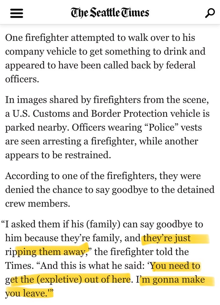 Federal agents showed up near Lake Cushman to check identification of crew members fighting Washington's largest active wildfire, in a confrontation described by firefighters and depicted in photos and videos.