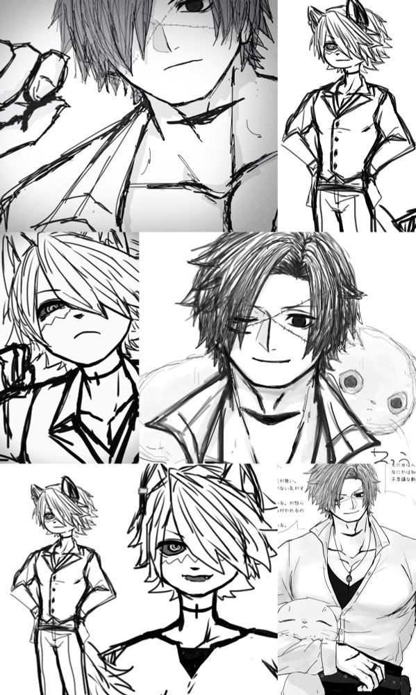 🐕ホワイト・スイス・シェパード・ドッグ、をモチーフにしたOC。
🐕‍🦺とは兄弟である。彼よりも活発である。

✖️顔に✖️の傷がある彼は肩に乗せているもけもけを保護している。