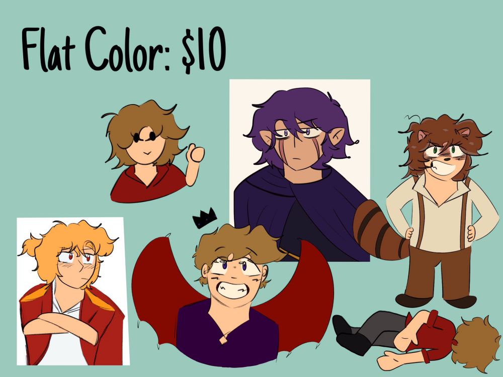 Flat color comissions: $10