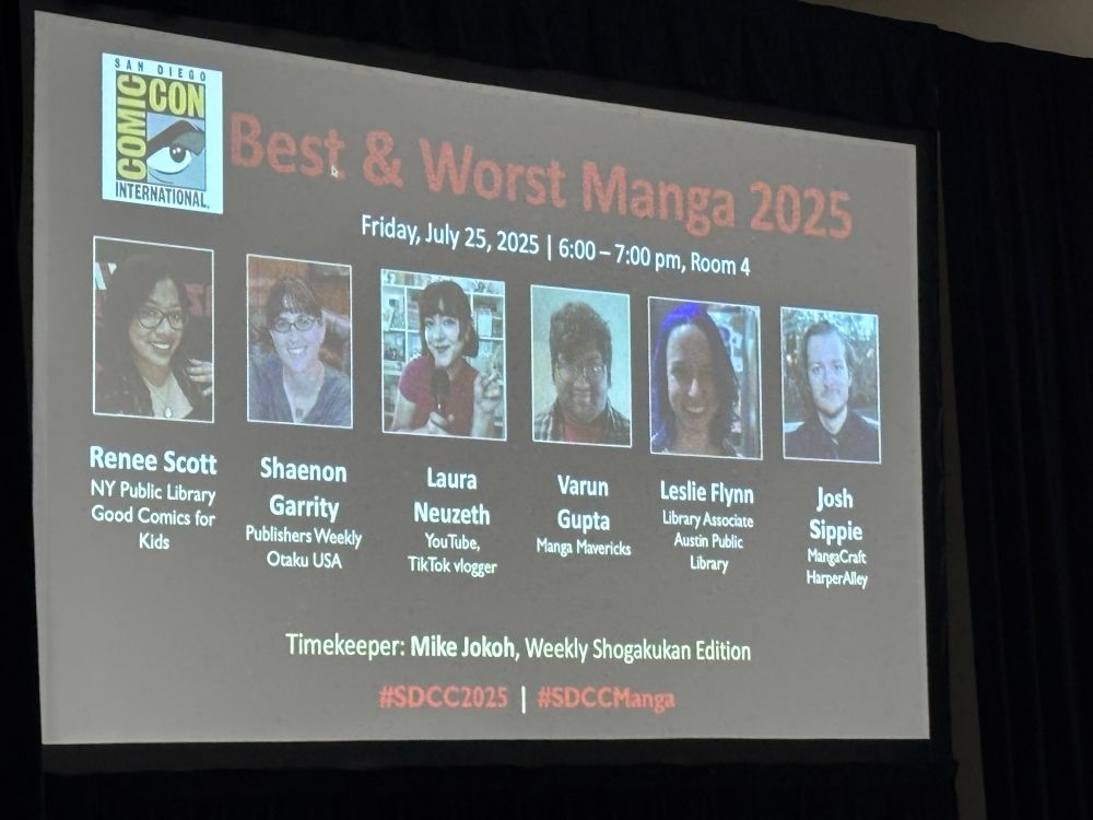 Slide of panelists for best & worst manga 2025