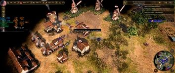 Tela do jogo age of empires III, fase de campanha inspirada na guerra mexicano-americana de 1848, e com descrição à esquerda das peças do meu computador 