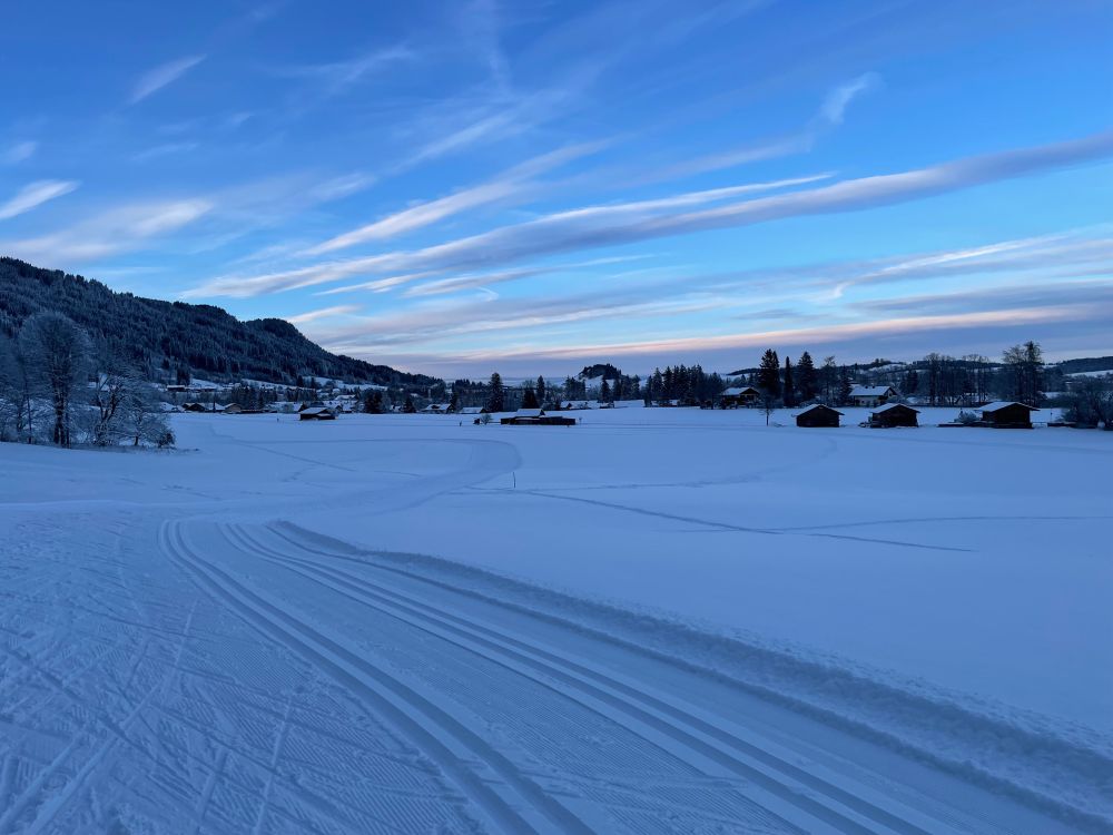 Langlaufloipe mit genügend Schnee