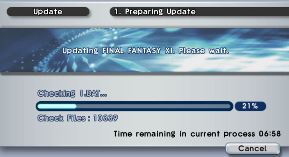 FFXI update page