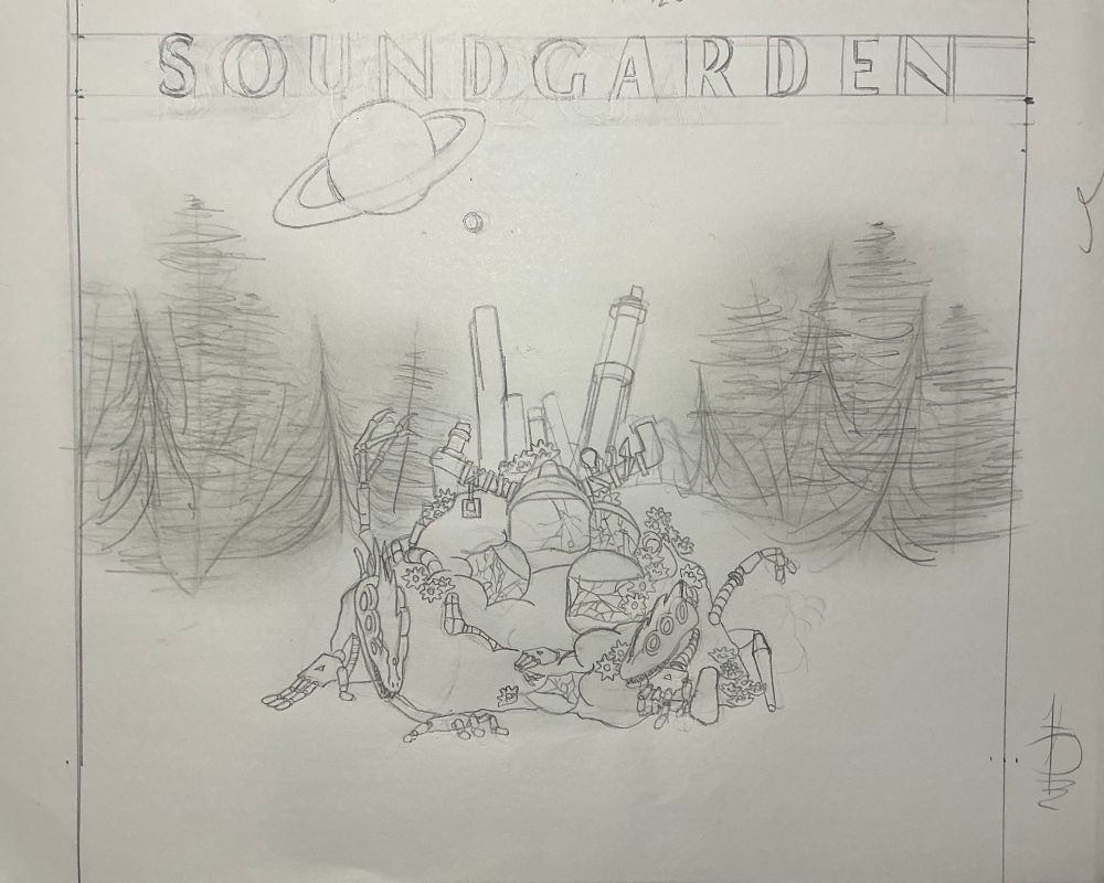 Soundgarden x Murder Drones: King Animal album cover 👑🦌