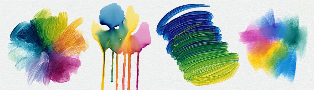 Sample of simulated color mixing with different types of paint using the Kubelka–Munk model.

Caption: This digital painting was done using our pigment-based color mixing approach. It was painted on an 8-bit RGB canvas with colors picked from a regular HSV wheel. Thanks to our mixing method, all simulated media such as oil paints, watercolor, or pastels look realistic and natural. The paints blend intuitively and produce vibrant secondary colors: orange, violet, and most critically, green.