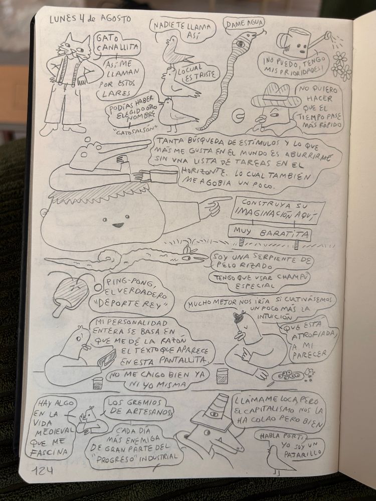 La paginilla del cuaderno de hoy, en la que el aburrimiento es protagonista y el ping-pong es el rey.