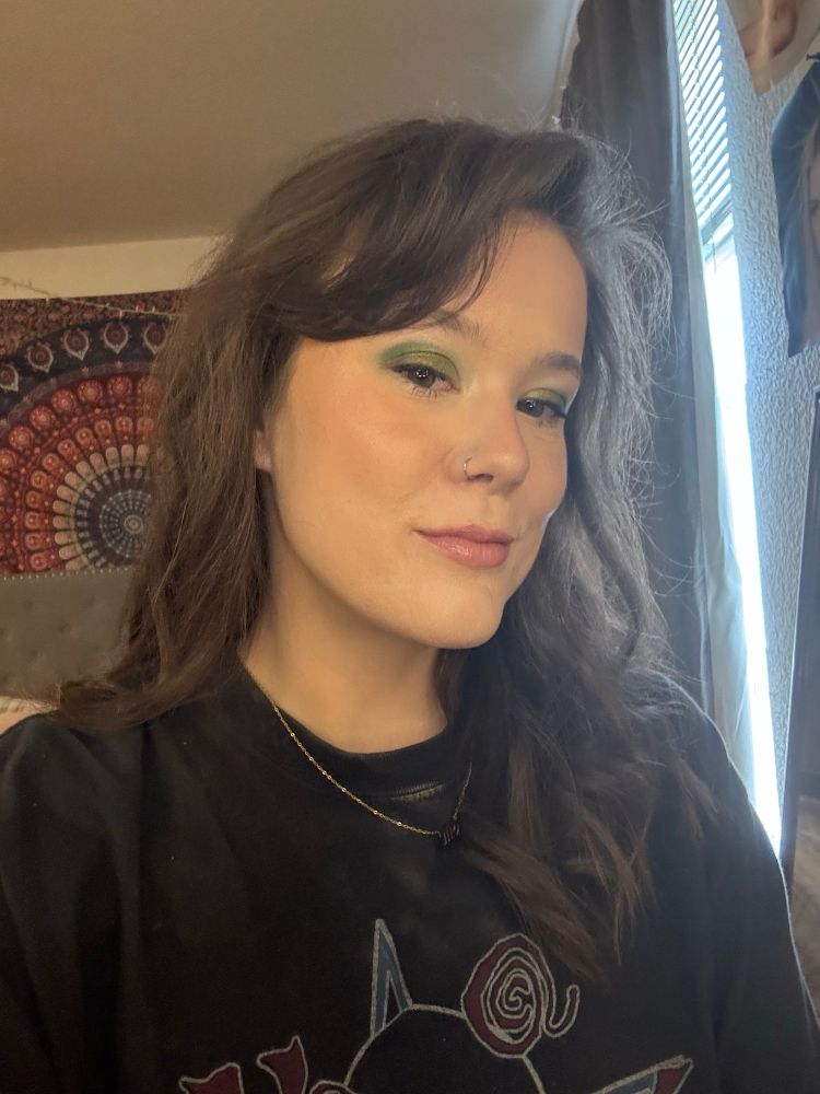 Selfie of me after doing makeup