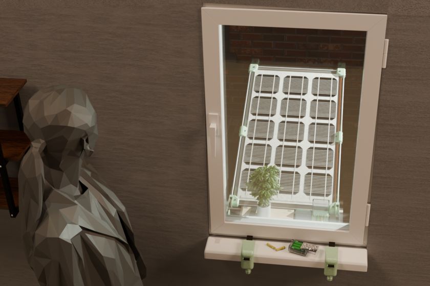 Este estudiante ha inventado un panel solar que promete acoplarse en casi cualquier ventana, sin obras ni taladros  