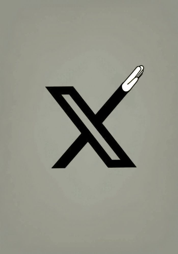 The X logo with a one line a Nazi salute 