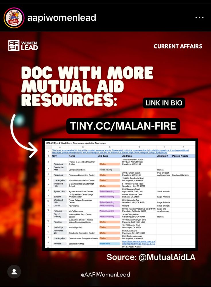 instagram post from @aapiwomenlead 

DOC WITH MORE
MUTUAL AP RESOURCES:
LINK IN BIO

TINY.CC/MALAN-FIRE