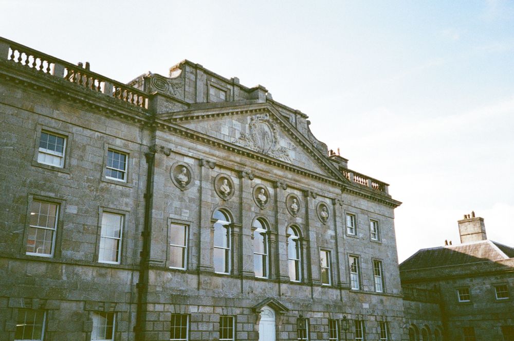Front facade of Powerscourt House, Ireland