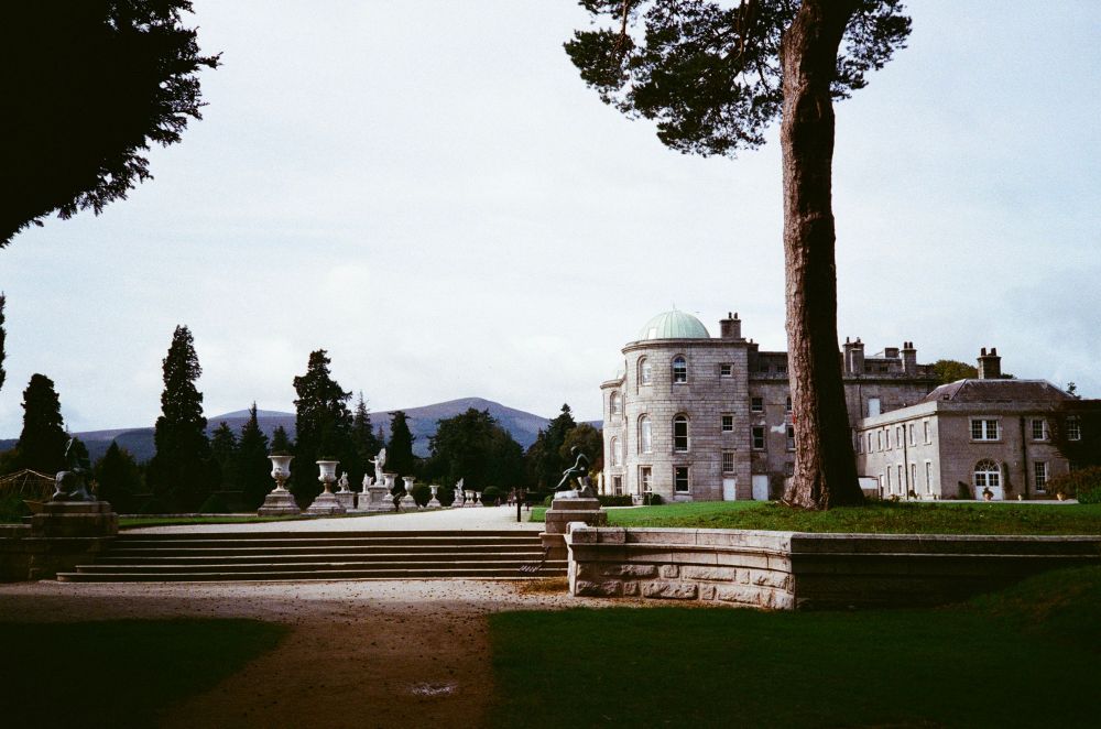 Stairs leading to the side of Powerscourt House, Ireland
