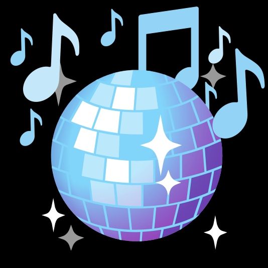 Disco ball music glitter