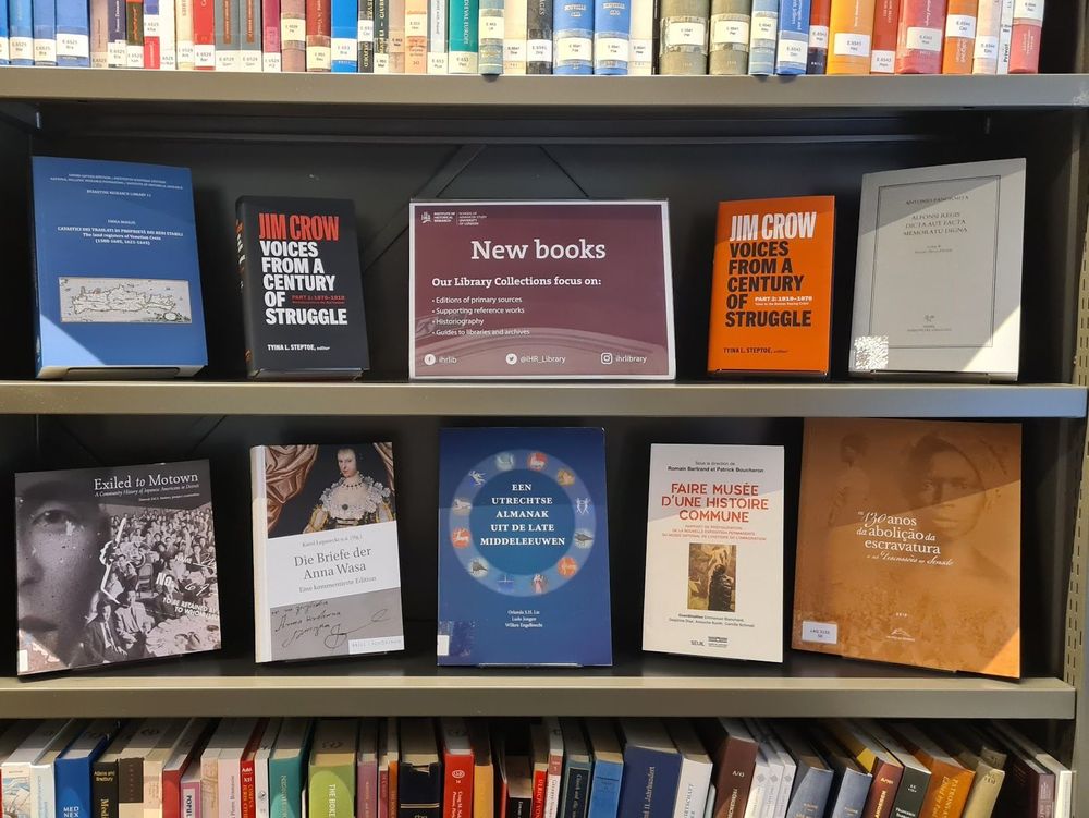 A selection of new acquistions at the IHR library, July 2025.
