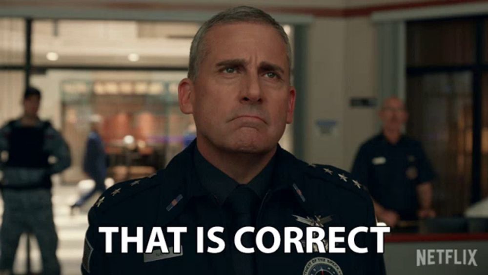 a man in a police uniform says that is correct on a netflix screen