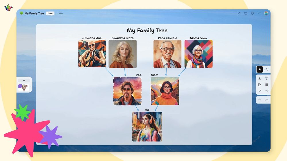 GIF showing a variety of mind maps and sandboxes with new shapes and connectors.