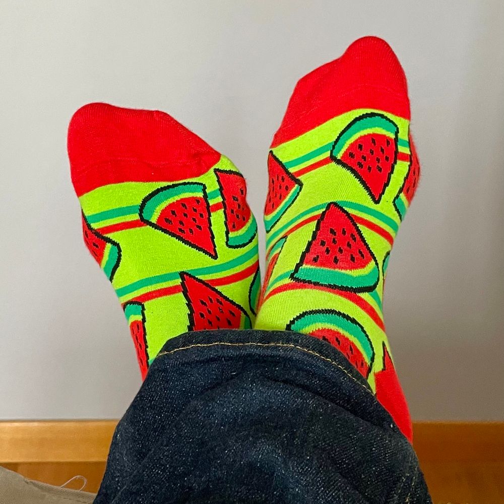 Chaussettes « pastèques »