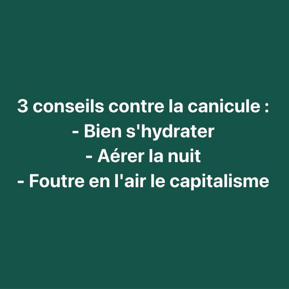Conseils contre la canicule