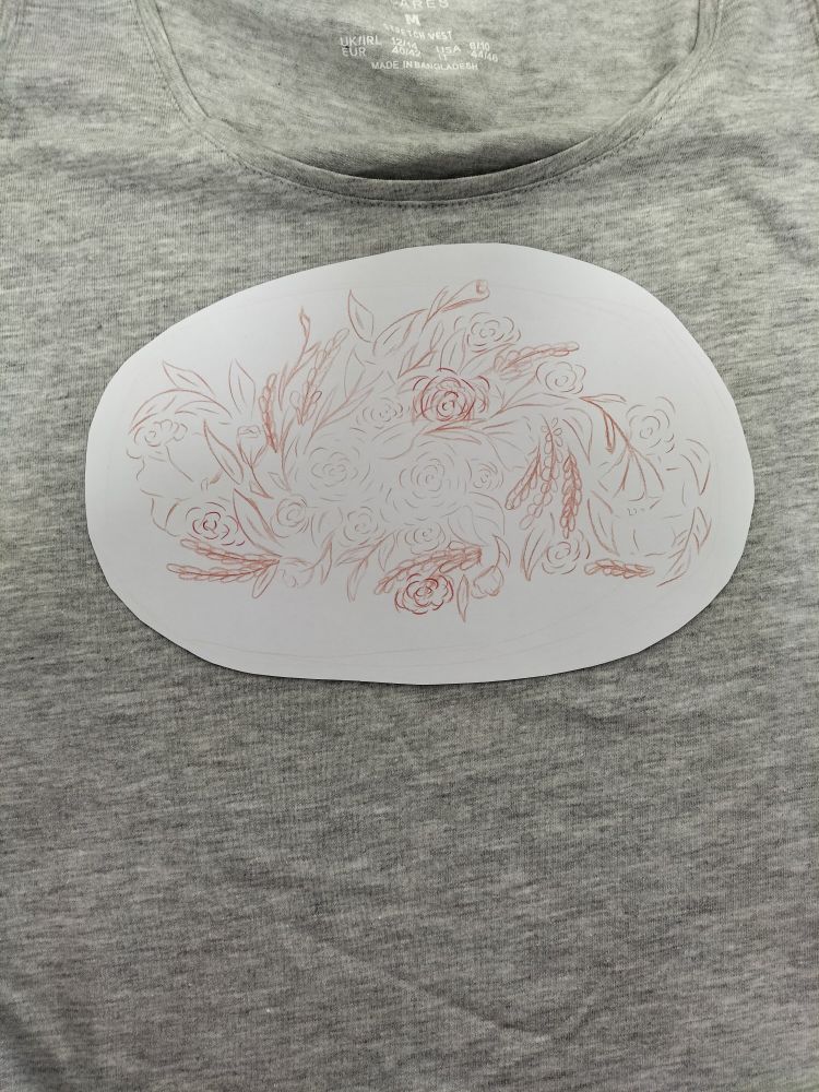 Boceto anterior a la pintura.