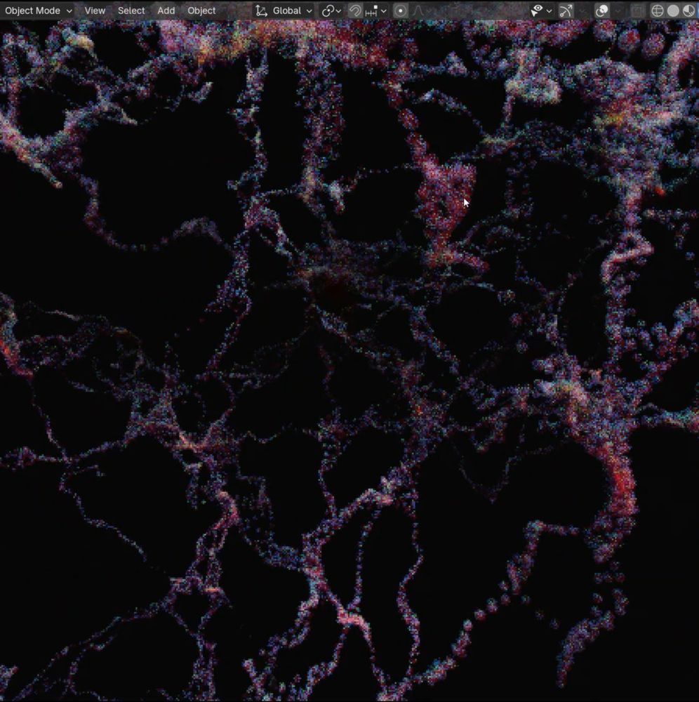 cosmic web in Blender