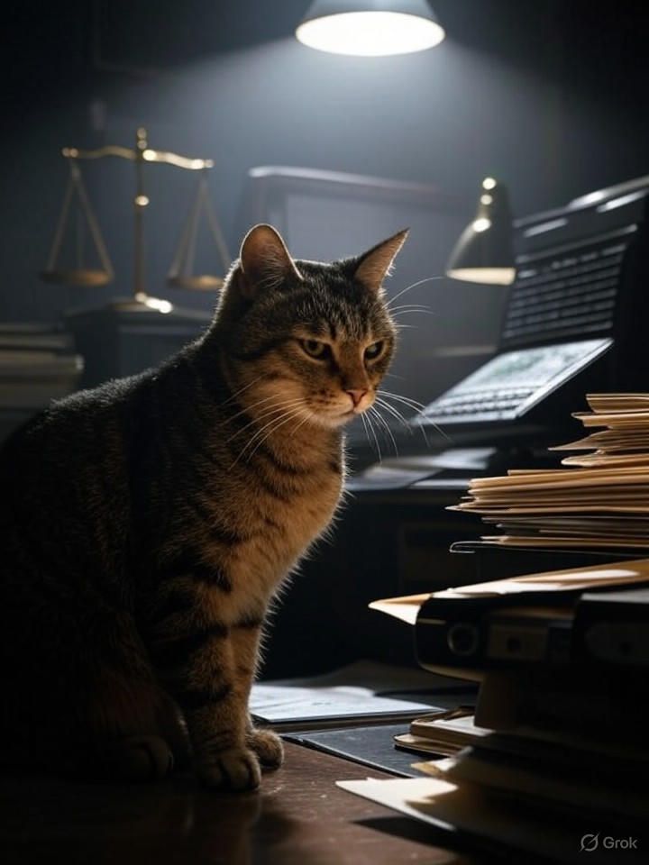 News reporter cat illustration