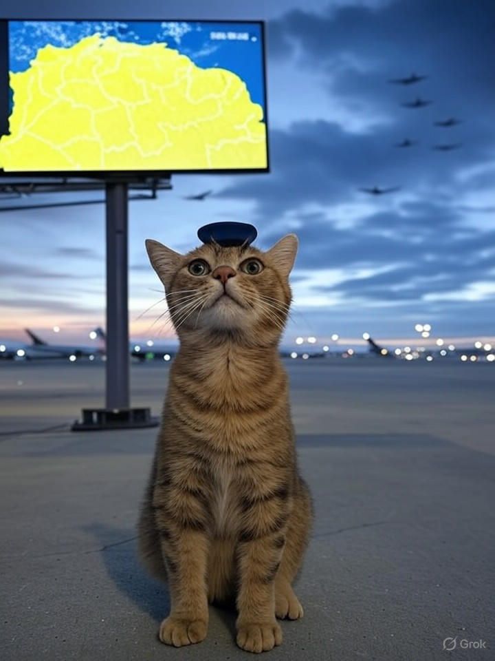 News reporter cat illustration