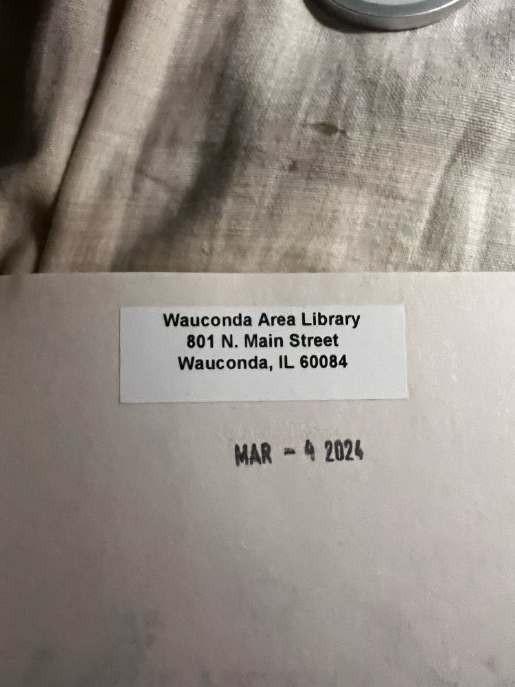 Book showing an address of Wauconda, Il. Pronounced (at least in my head) Wakanda.