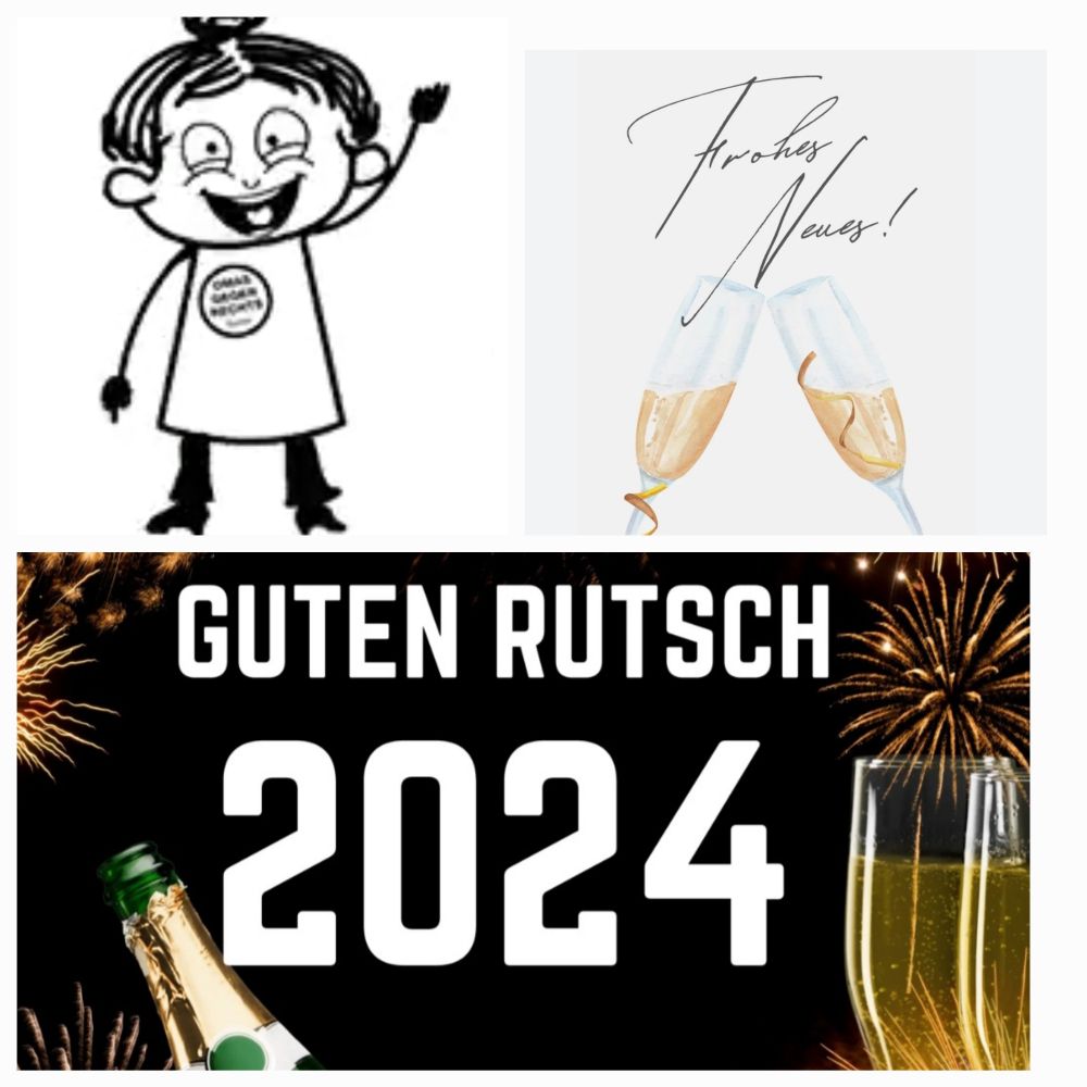 Oma Comic Figur Spruch Guten Rutsch 2024
Frohes Neues Jahr