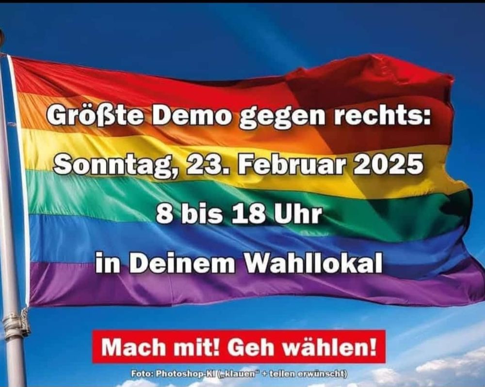 Grösste Demo gegen rechts so 23.feb i. Wahllokal 