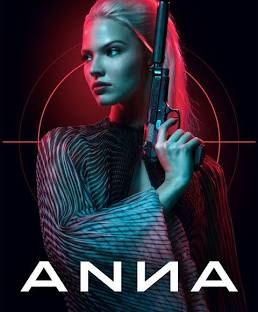 ANNA poster, a woman holding a silenced pistol