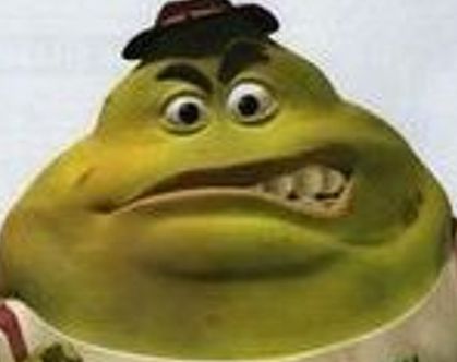 Mucinex mascot "Mr. Mucus" snarling