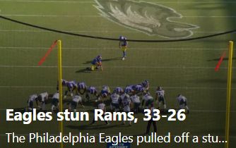 Eagles stun Rams, 33-26