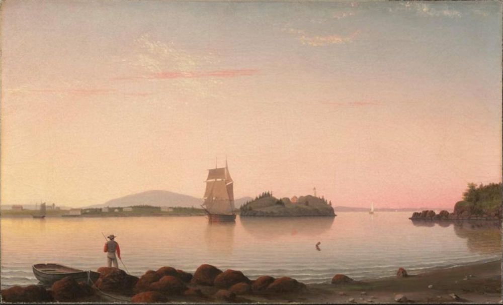 Owl's Head, Penobscot Bay, Maine (1862) by Fitz Henry Lane (American, 1804-1865). Museum of Fine Arts, Boston.
Public domain.
