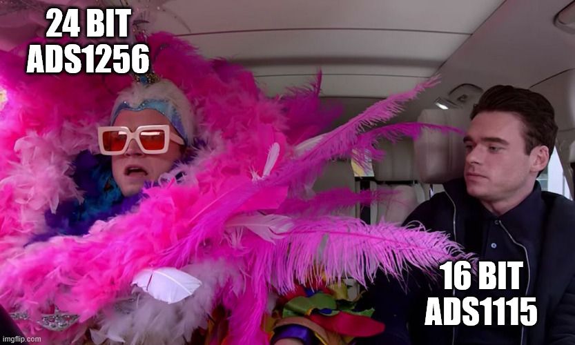 Meme with the 24 bit ADC all fancy while the 16 bit looks plain. 