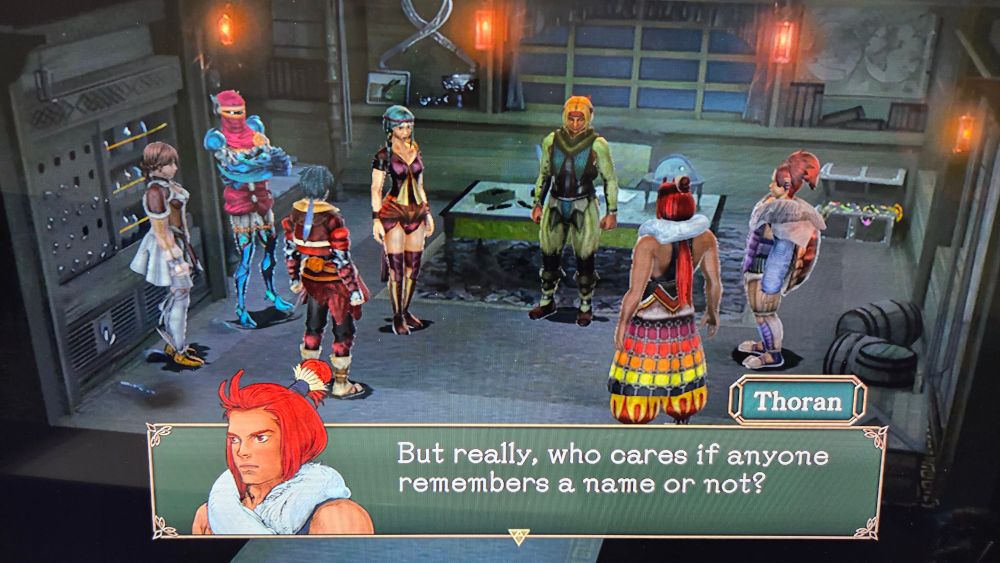 Thoran saying a very ironic statement about remembering names.