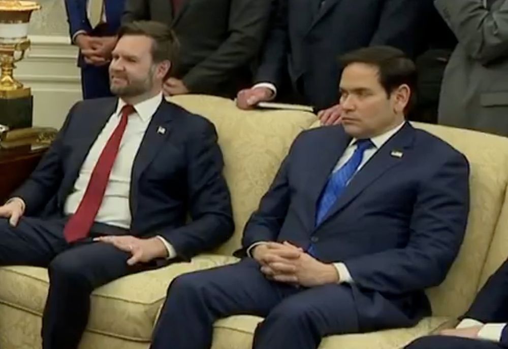 JD Vance and Rubio on the couch in the oval office