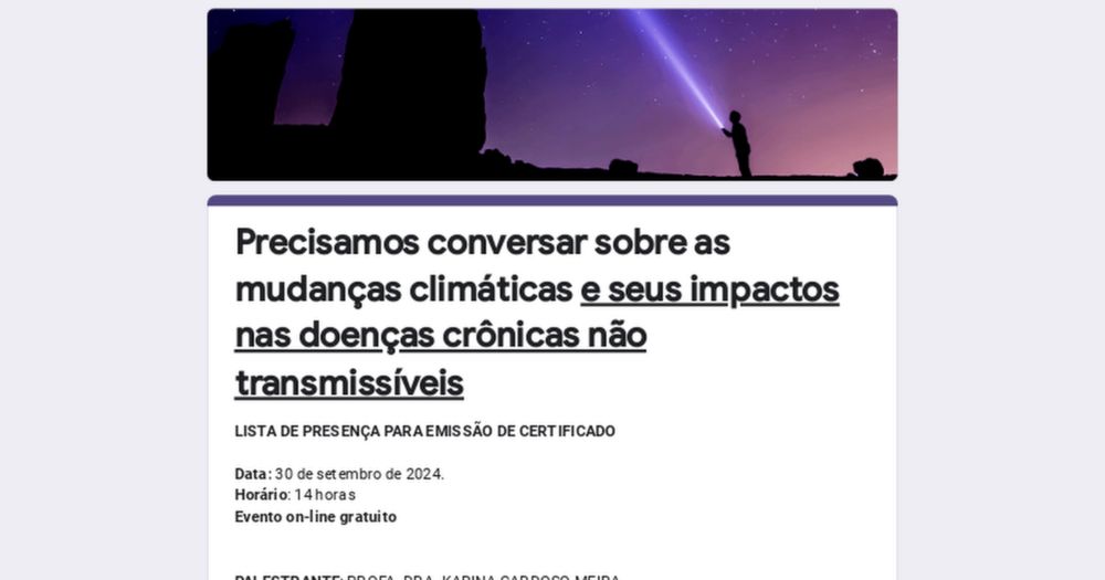 Precisamos conversar sobre as mudanças climáticas e seus impactos nas doenças crônicas não transmissíveis