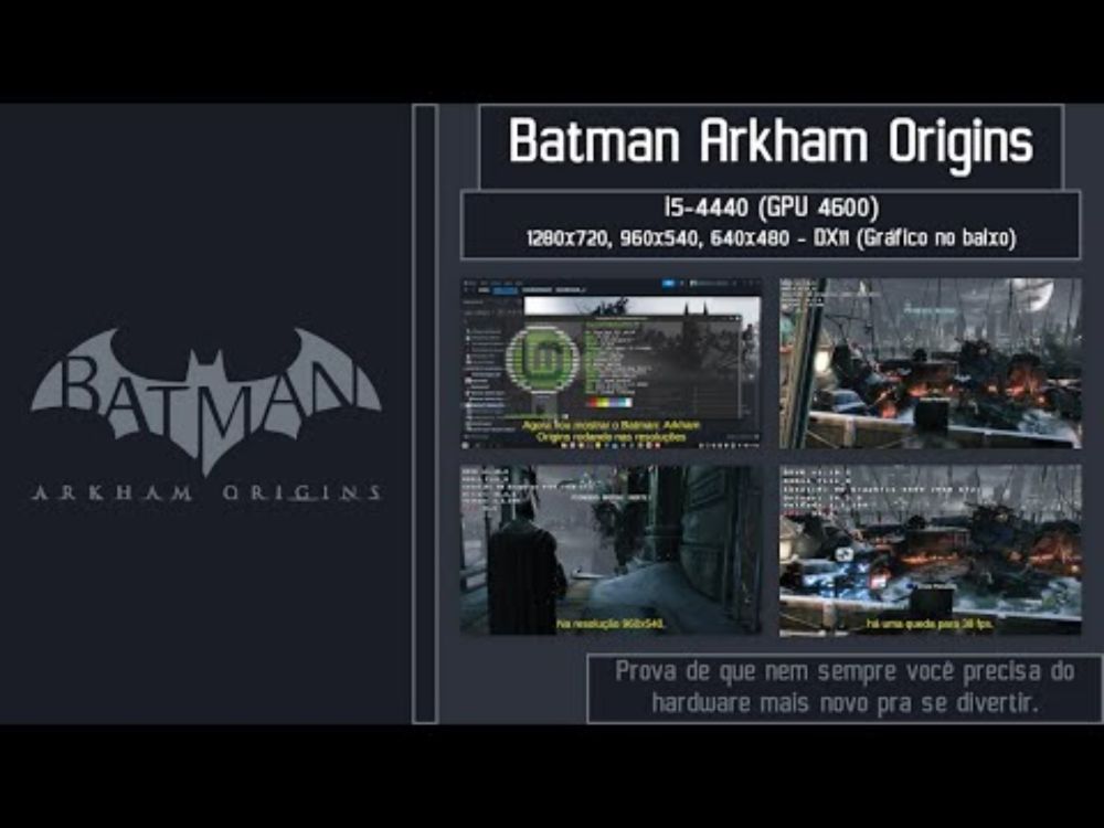 Batman Arkham Origins i5-4440 (GPU 4600) - Gráfico no baixo OS: Linux Mint #linux #batmanarkham