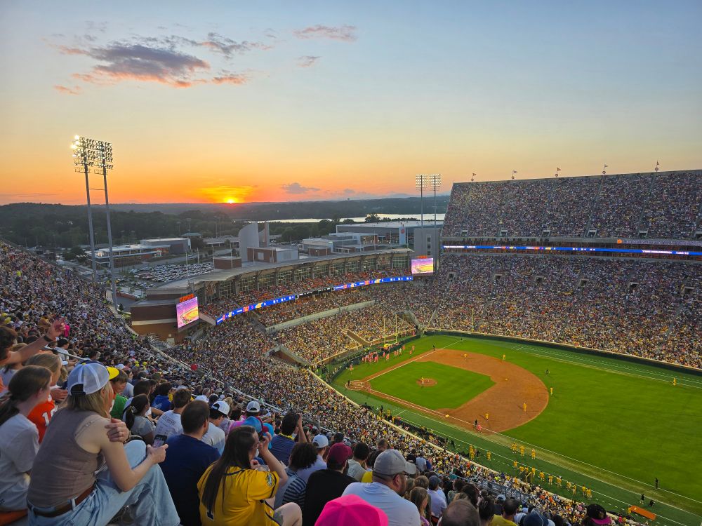 View of Savannah Bananas playing at Memorial Stadium (Clemson University)