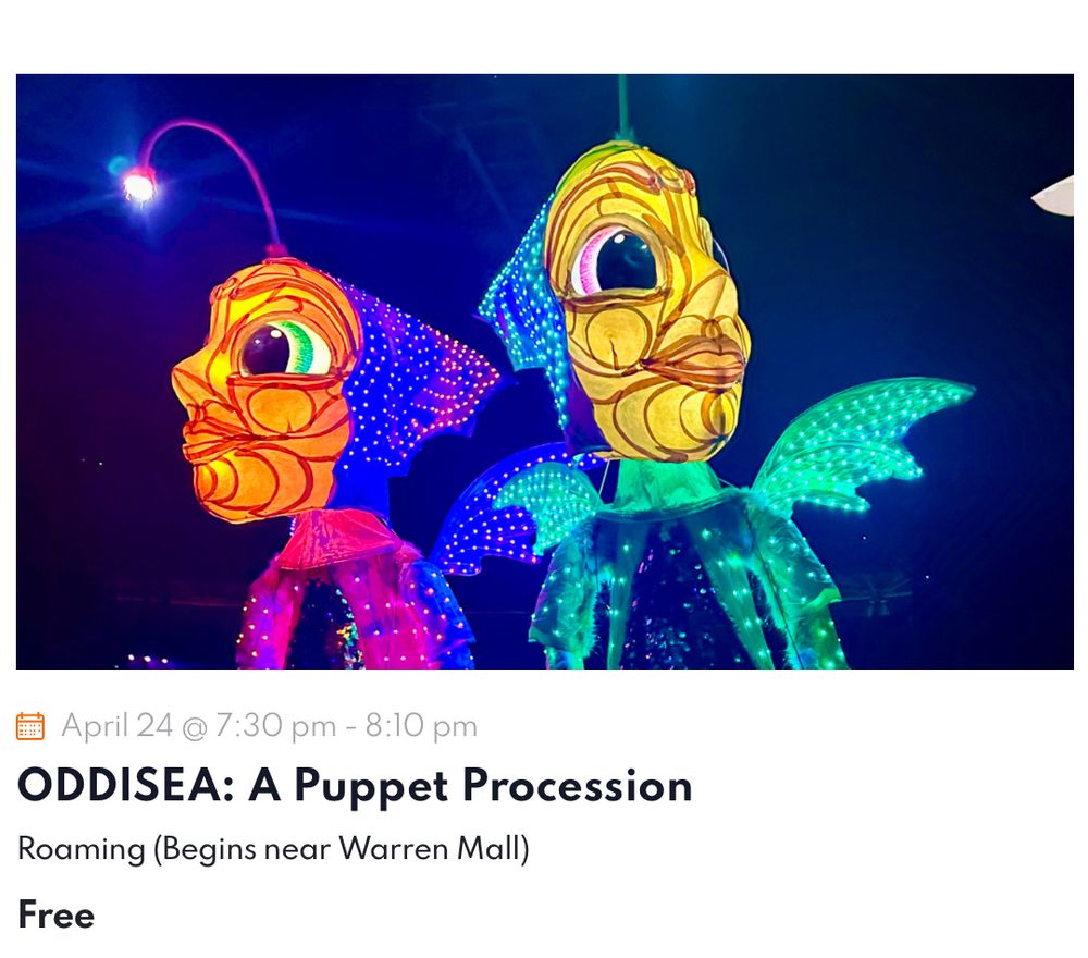 ODDISEA: A Puppet Procession Roaming (Begins near Warren Malll) Free