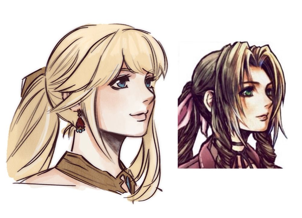 Lyse but redrawn from Nomura Artstyle Aerith 