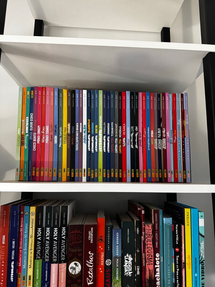 Fotos de uma coleção de quadrinhos 