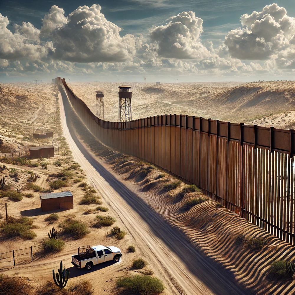 Wall between Mexico and the USA. Maybe Mexico will pay for the wall ;-)