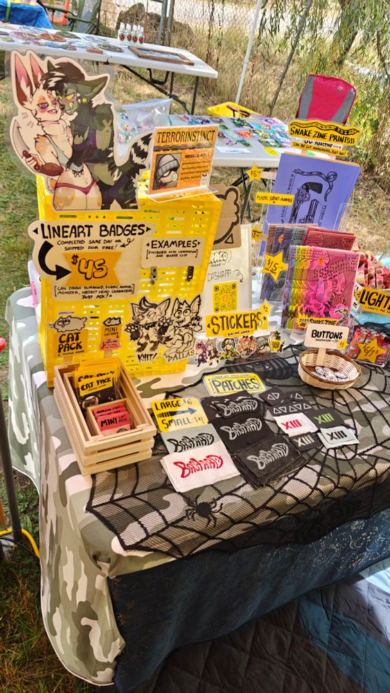 photo of my table at a private market event