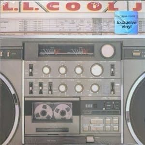Album cover for LL Cool J’s “Radio.” It shows a zoomed in photo of the iconic JVC RC-M90 boombox with its dials, speakers, and cassette deck filling the frame. A blue sticker in the corner says “Amazon Music Exclusive Vinyl.”

At the top of the image is the name L.L. COOL J

