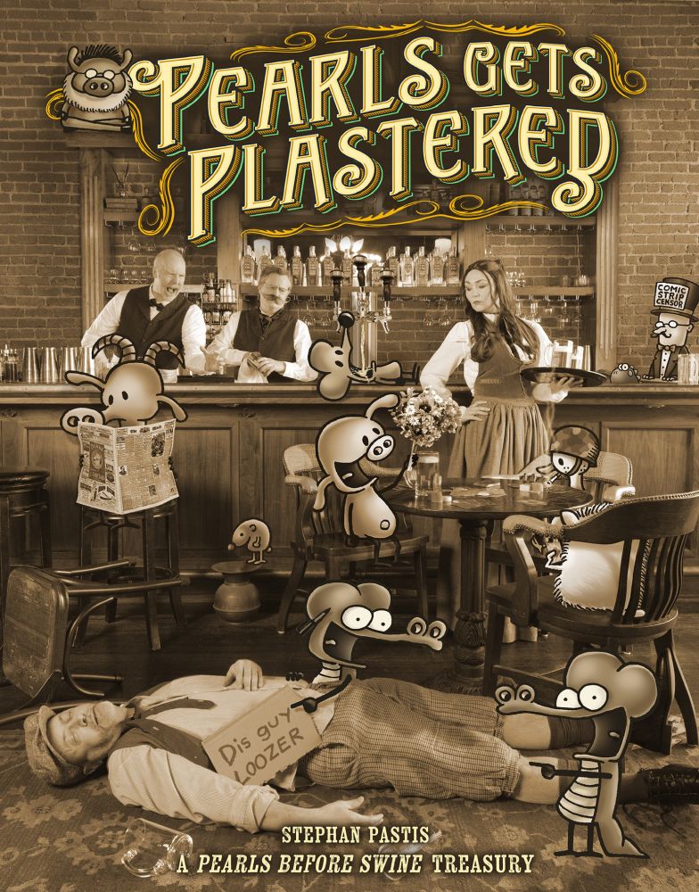 Cover of the book “Pearls gets plastered“ by Stephan Pastis
