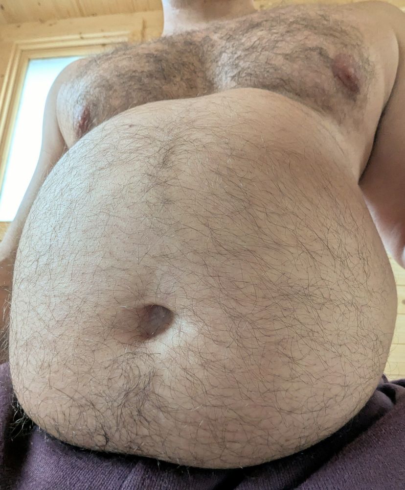 Photo of my belly shot from below with 0.5 lens